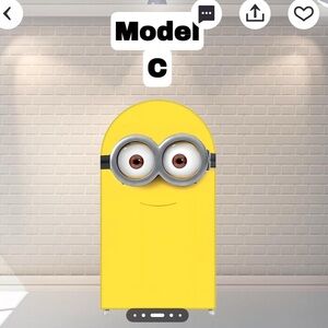 Two minion backdrops covers. Yellow cover is 7.2ft. blue cover is 6ft.